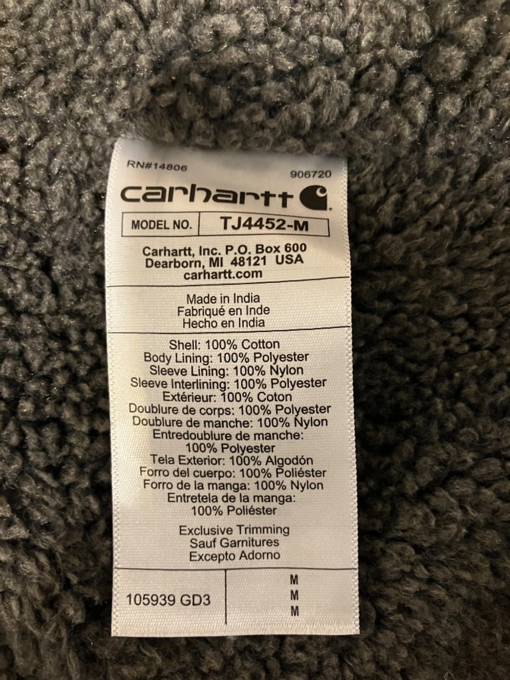 Carhartt Relaxed Fit Flannel Sherpa-Lined Shirt Jacket - Picture 13 of 14